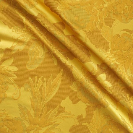 Gold jacquard mikado flowers